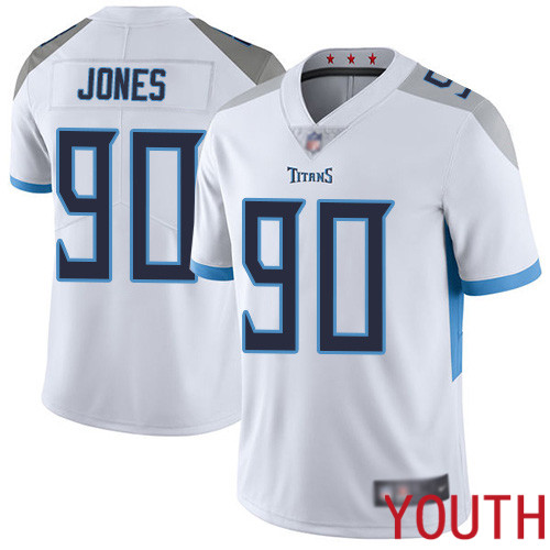 Tennessee Titans Limited White Youth DaQuan Jones Road Jersey NFL Football #90 Vapor Untouchable